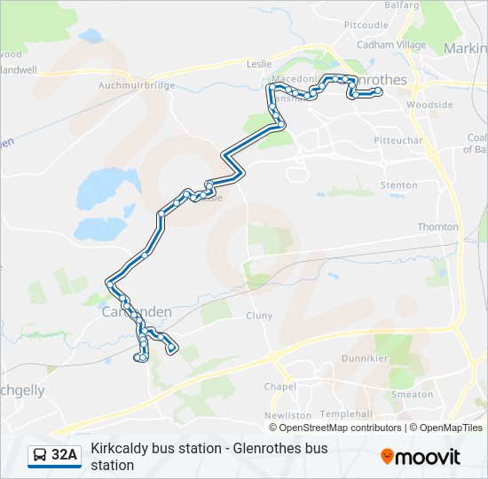 32A Bus Line Map