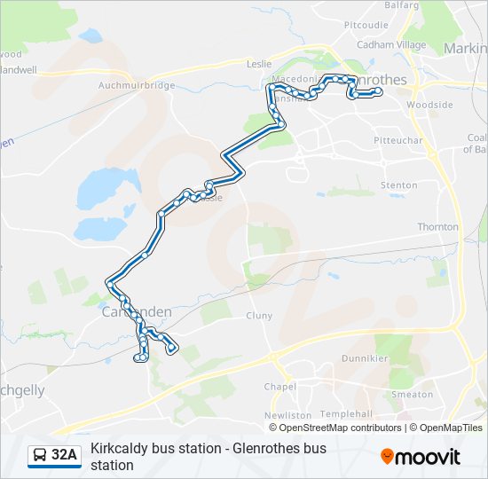 32A bus Line Map