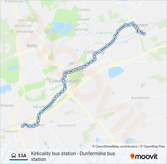 33A Bus Line Map