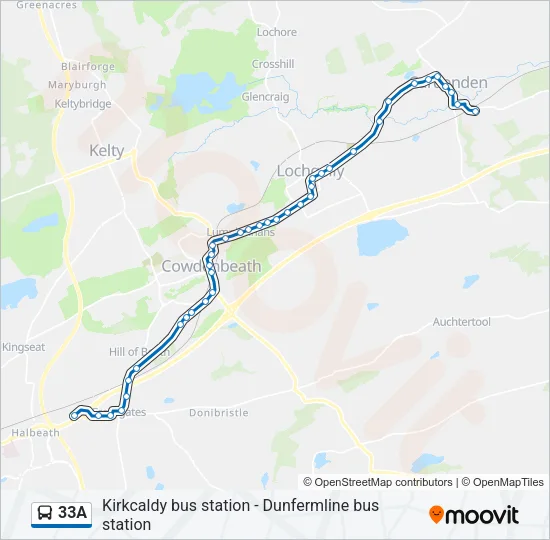 33A Bus Line Map