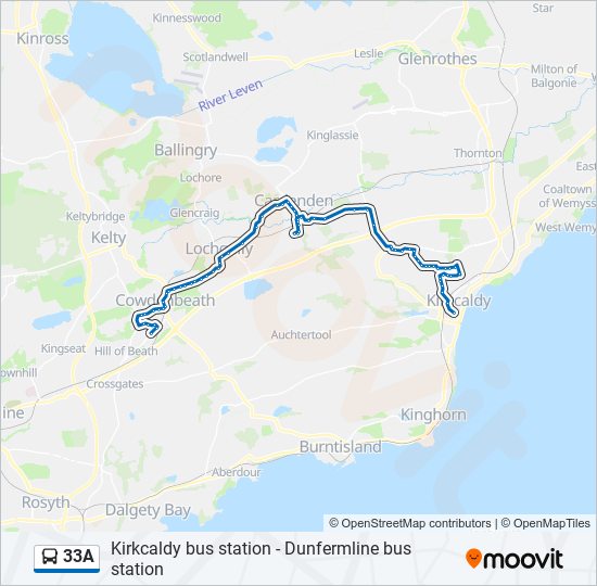 33a Route Schedules, Stops & Maps Cowdenbeath (Updated)