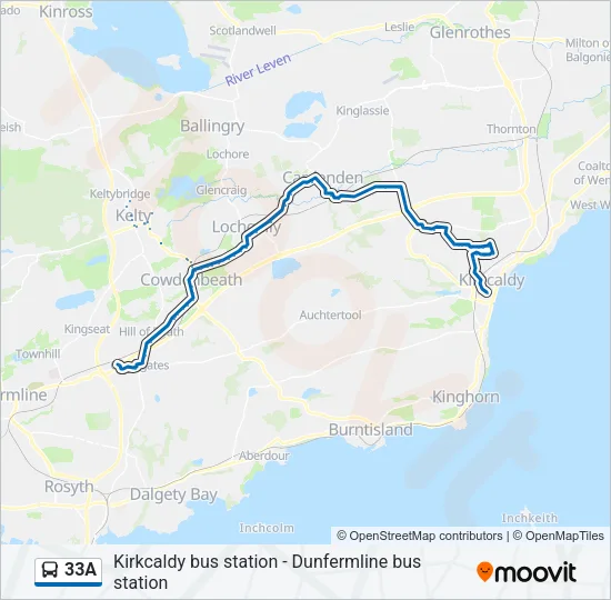 33A Bus Line Map