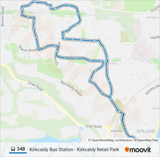 34B Bus Line Map