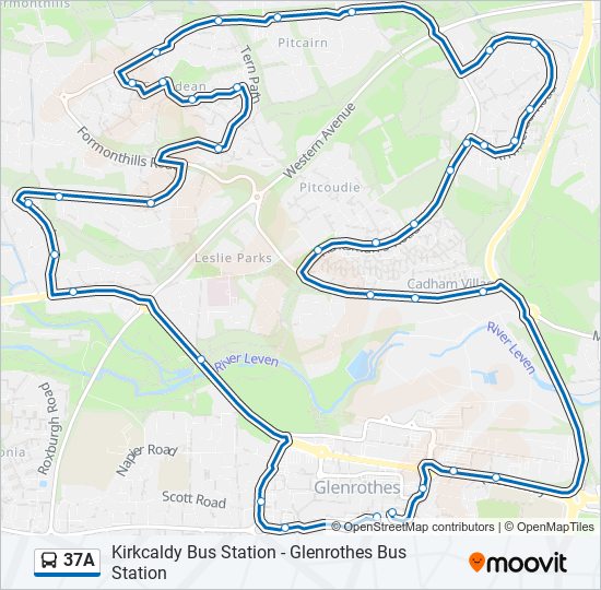 37A bus Line Map