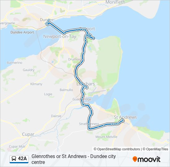 42A bus Line Map