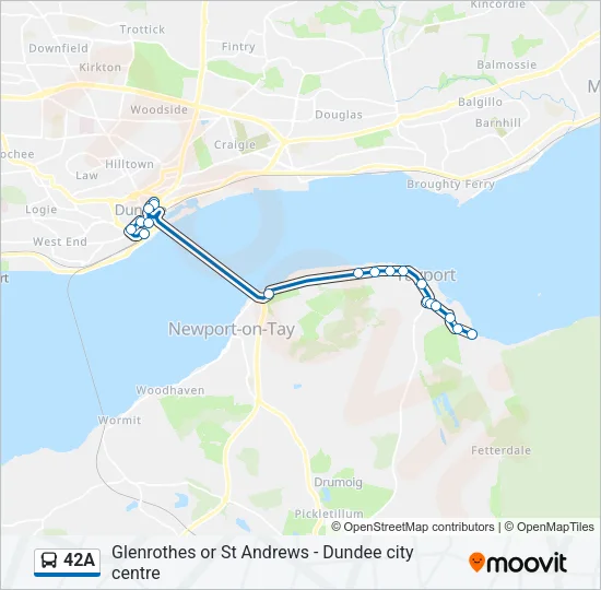 42A Bus Line Map