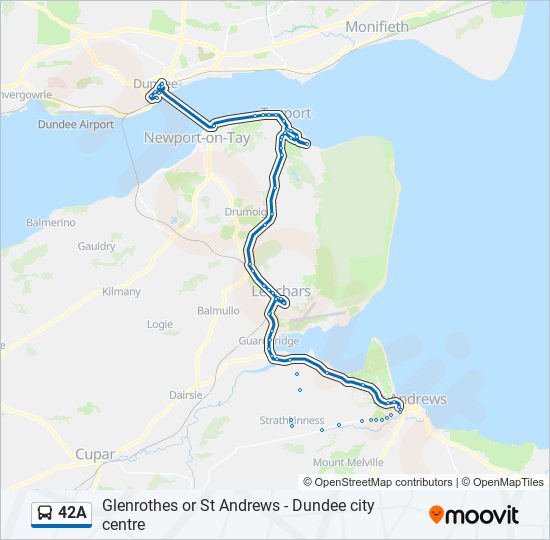 42A bus Line Map