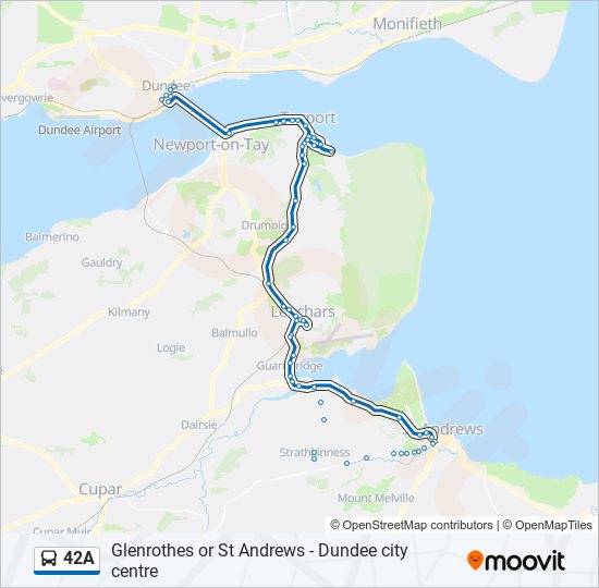 42A bus Line Map