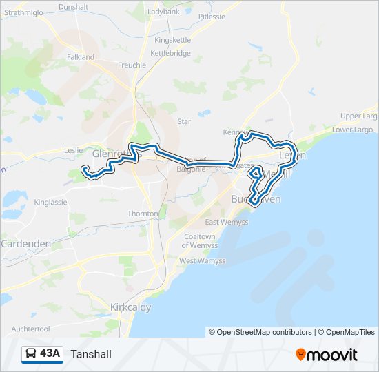 43A Bus Line Map