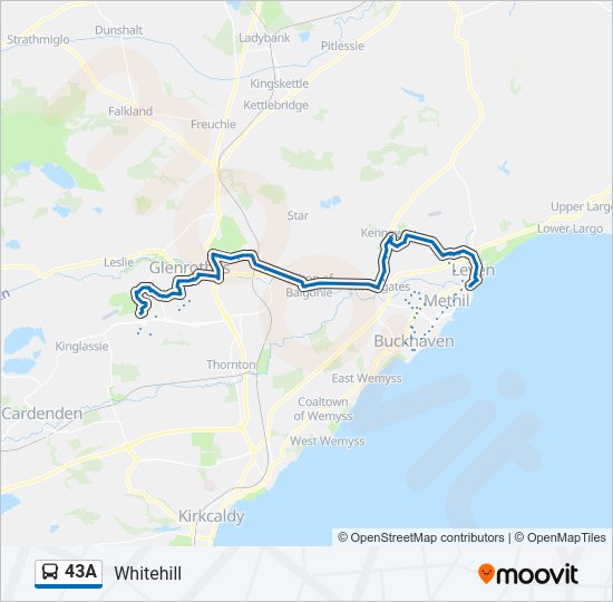 43A Bus Line Map