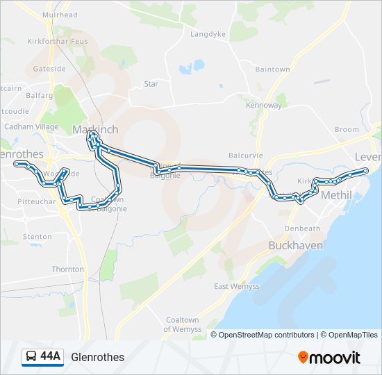 44A Bus Line Map