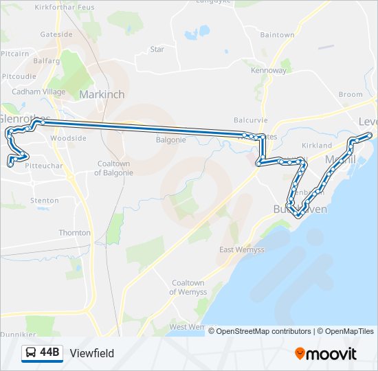 44B Bus Line Map