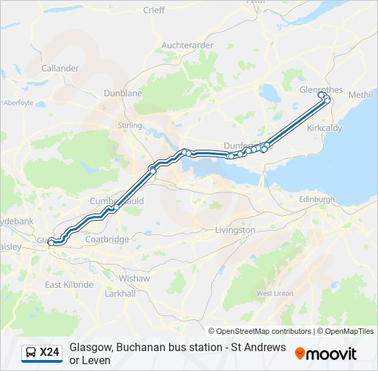 x24 Route Schedules, Stops & Maps Glenrothes (Updated)