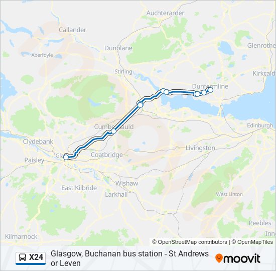 X24 bus Line Map