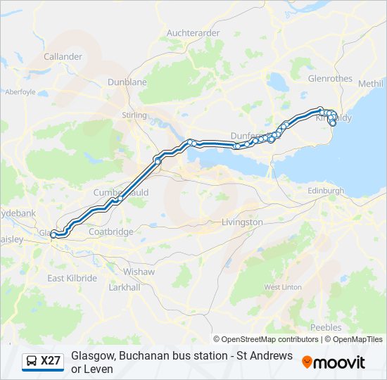 X27 bus Line Map