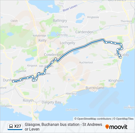 X27 bus Line Map