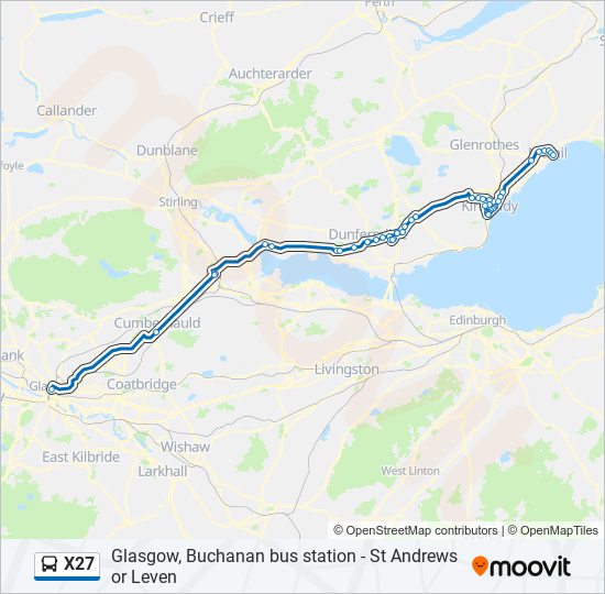 X27 bus Line Map
