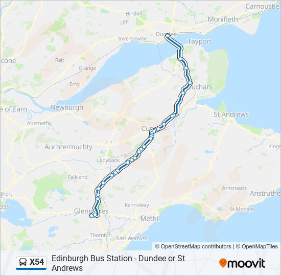 x54 Route: Schedules, Stops & Maps - Glenrothes (Updated)