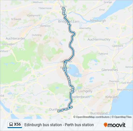 X56 bus Line Map
