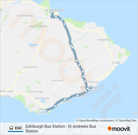 X60 Bus Line Map