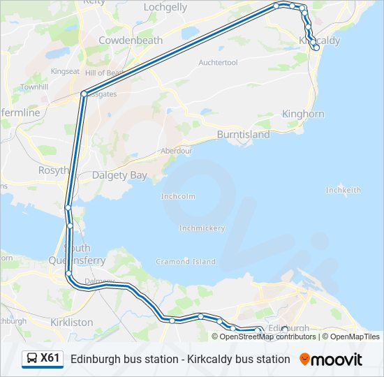 X61 bus Line Map