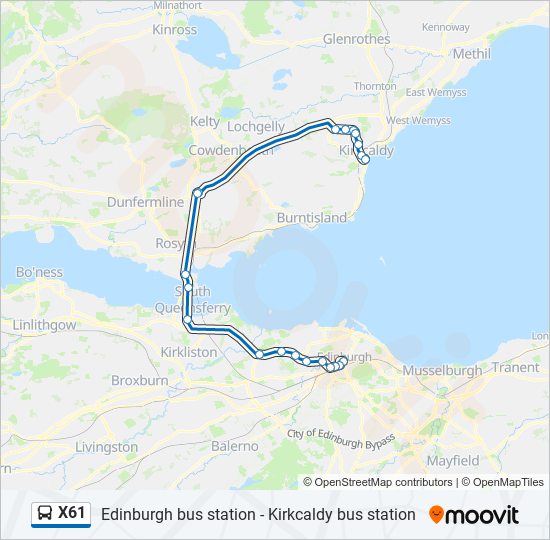 X61 bus Line Map