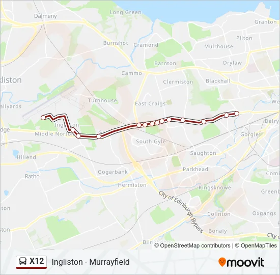 X12 Bus Line Map