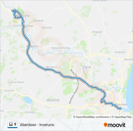 9 Bus Line Map