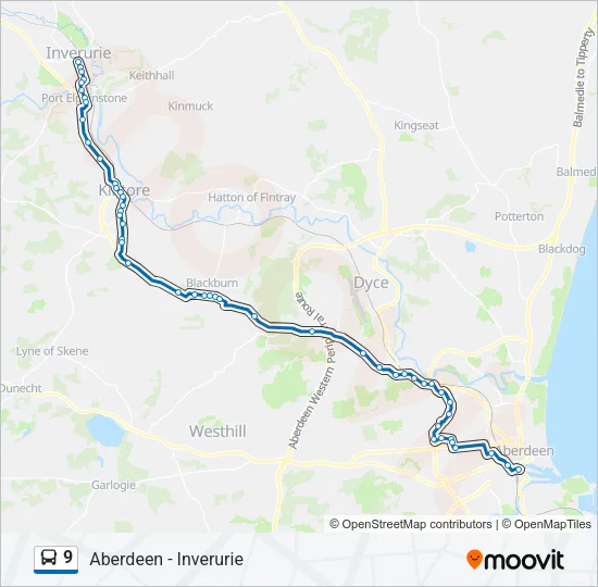 9 Bus Line Map