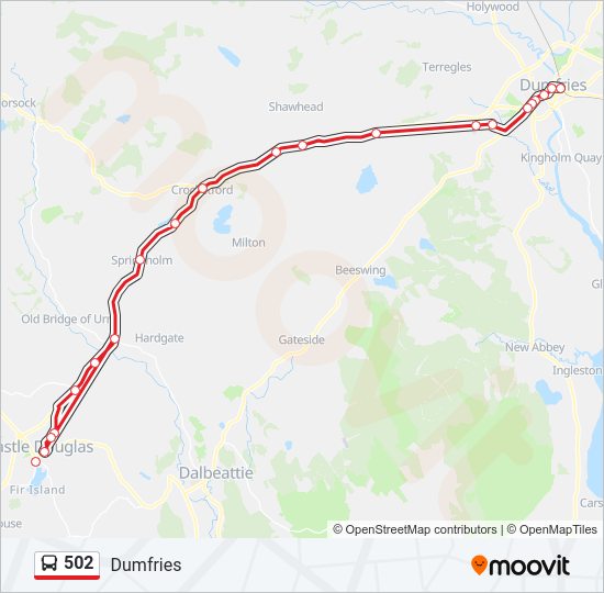502 Bus Line Map