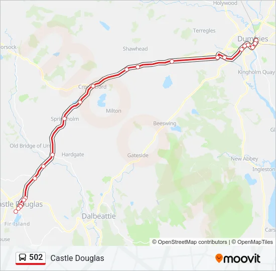 502 Bus Line Map
