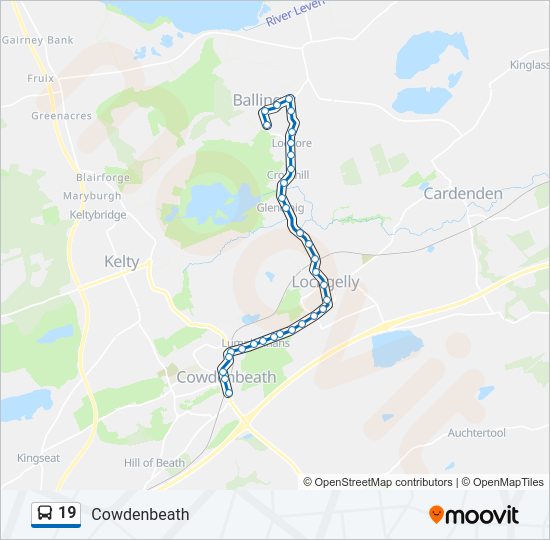19 Bus Line Map