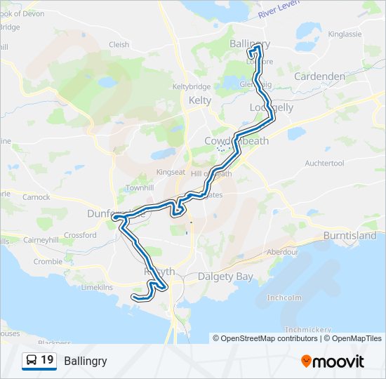 19 Bus Line Map
