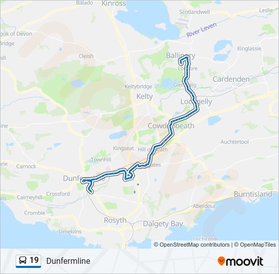 19 Bus Line Map