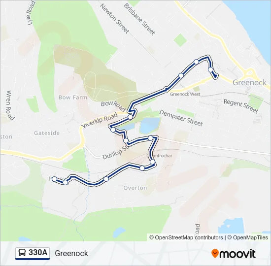 330A Bus Line Map