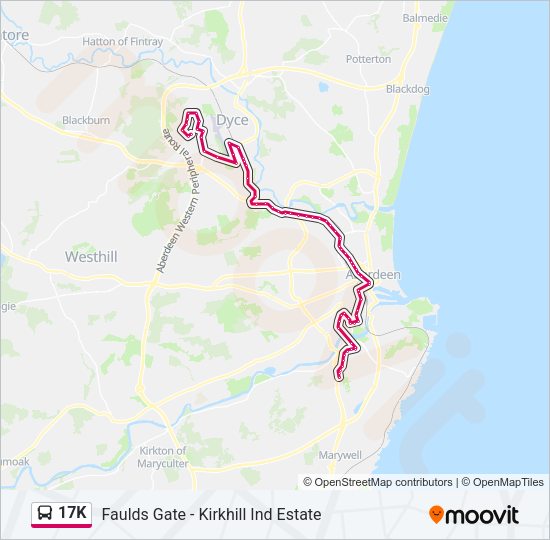17K Bus Line Map