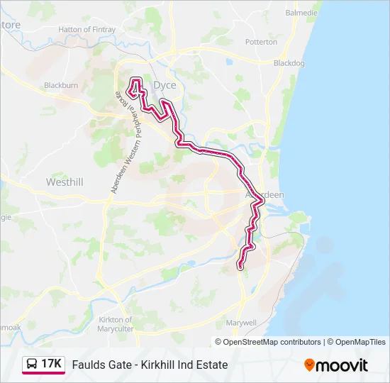 17K Bus Line Map