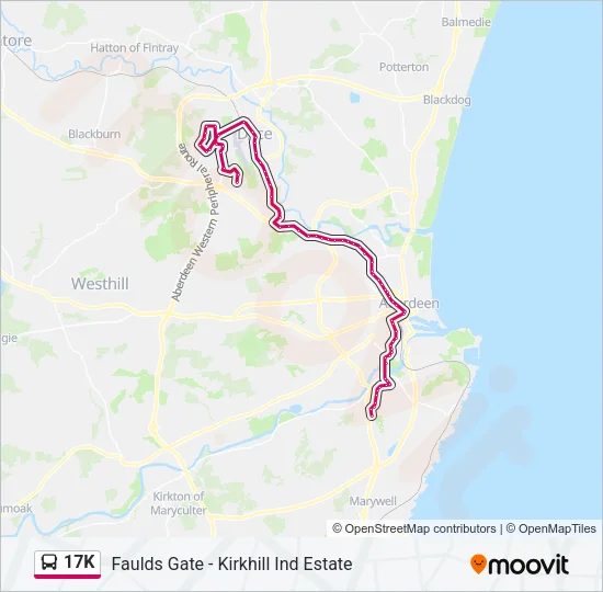 17K Bus Line Map