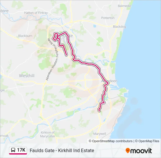 17K Bus Line Map