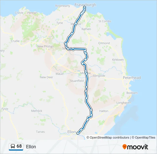 68 Bus Line Map