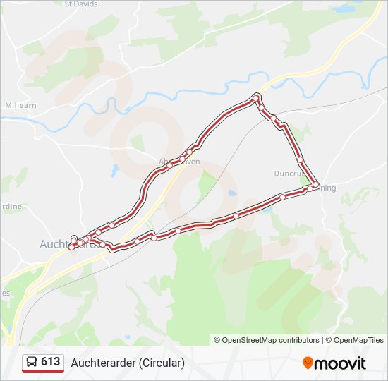 613 Route Schedules, Stops & Maps Auchterarder (Updated)