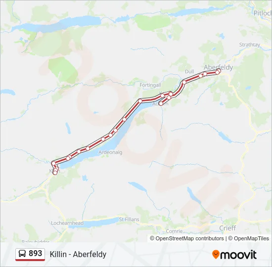 893 Bus Line Map