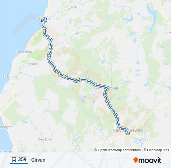359 Bus Line Map