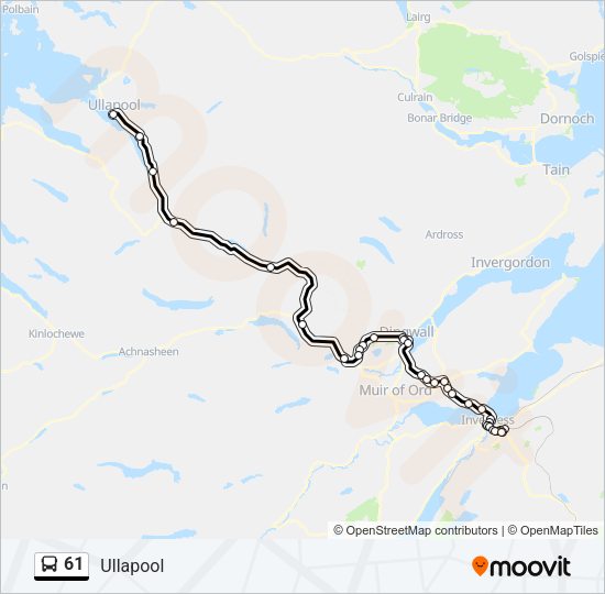 61 Bus Line Map
