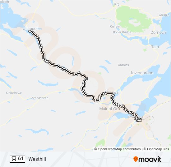 61 Bus Line Map