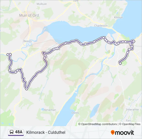 48A Bus Line Map