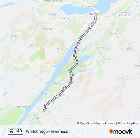 14D Bus Line Map