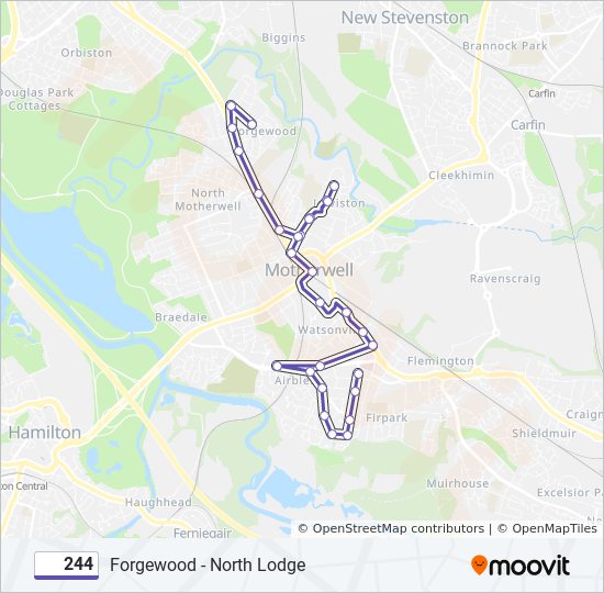 244 Bus Line Map