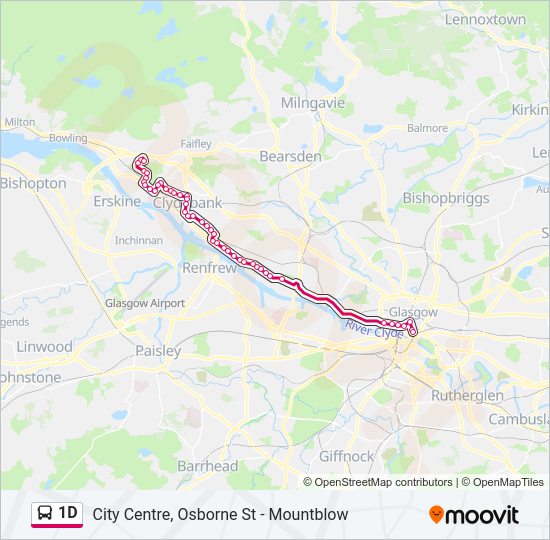 1D Bus Line Map