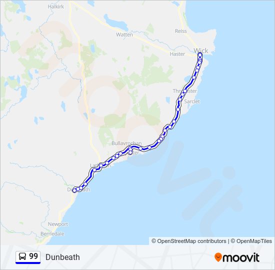 99 bus Line Map